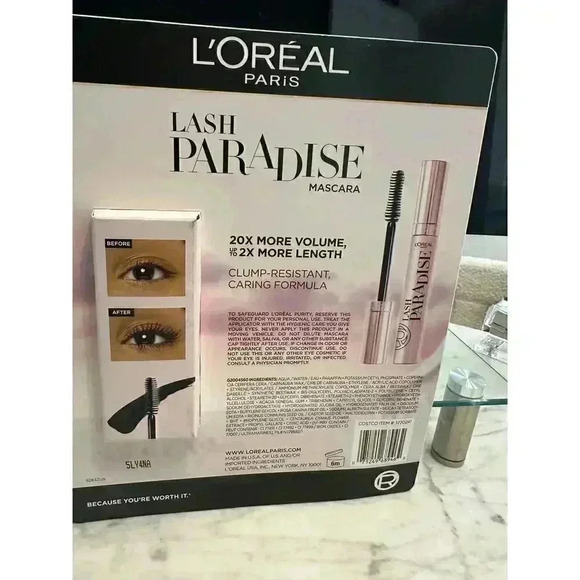 L'oreal Paris Voluminous Lash Paradise 3 Pack Mascara Blackest Black - Picture 4 of 5